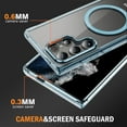 thumbnail image 5 of Dteck Magnetic for Samsung Galaxy S24 Ultra Case Electroplated TPU Frame Compatible with MagSafe Hard PC Clear Back Shockproof Phone Cover for Samsung Galaxy S24 Ultra,Blue, 5 of 8