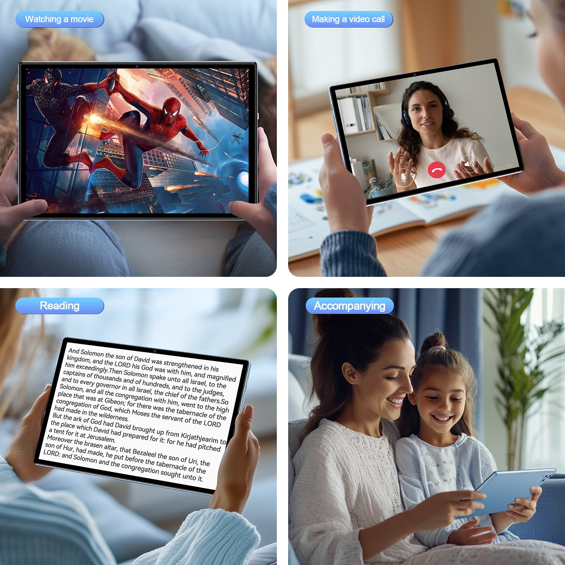 VEAT00L Tablet, 10.1 Inch IPS HD Android 13, 6GB RAM, 64GB Storage Expandable to 128GB, 5G Blue