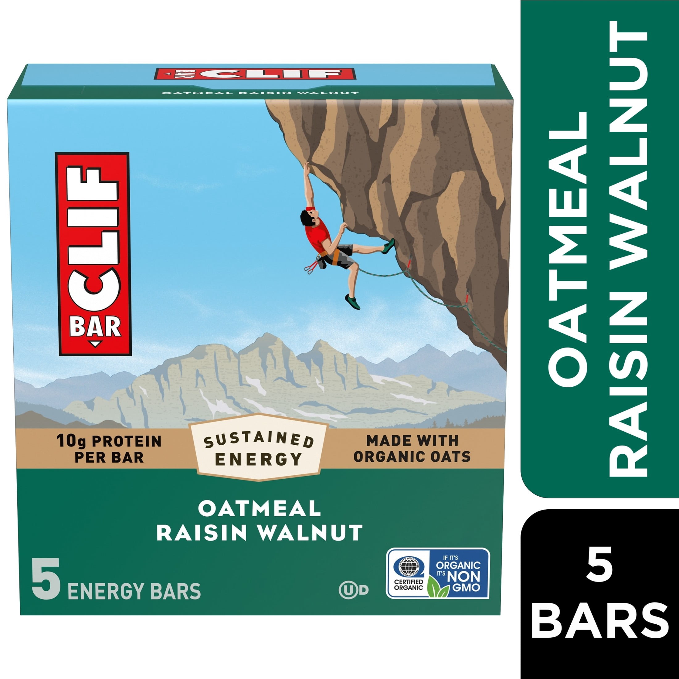 (3 pack) CLIF BAR Energy Protein Bars, Oatmeal Raisin Walnut, 5ct