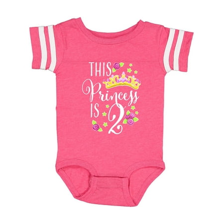 

Inktastic This Princess is Two- second birthday Gift Baby Girl Bodysuit