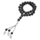 thumbnail image 2 of Muslim Prayer Beads Pilgrimage Glass Beads Rosary Prayer Hand Chain (Black), 2 of 4