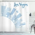 thumbnail image 1 of Ambesonne Las Vegas Shower Curtain, Buildings Urban City Love, 69"Wx70"L, Blue White, 1 of 3