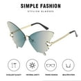 thumbnail image 4 of Rimless Butterfly Shape Sunglasses Hollow Fancy Dress Eyewear Halloween, 4 of 8