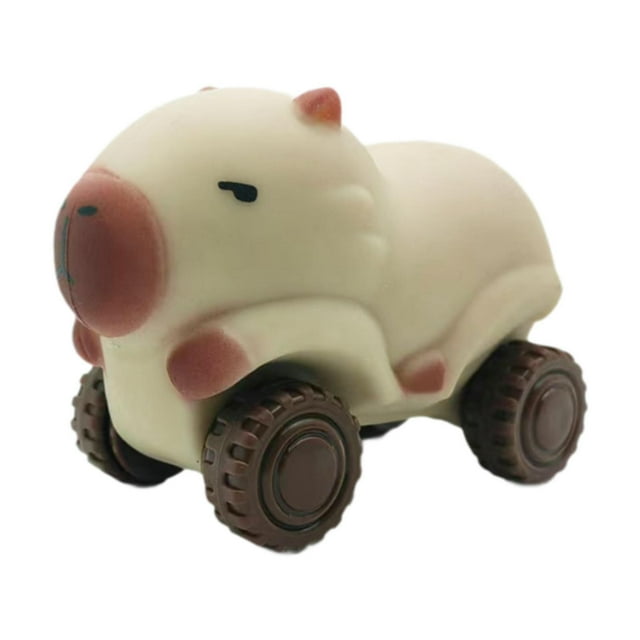 Carpincho Pull and Joys juguete de viaje juguete Flexible creativo sensorial Fidget coche de juguete tirar hacia atrás coches para niñas niños en edad beige