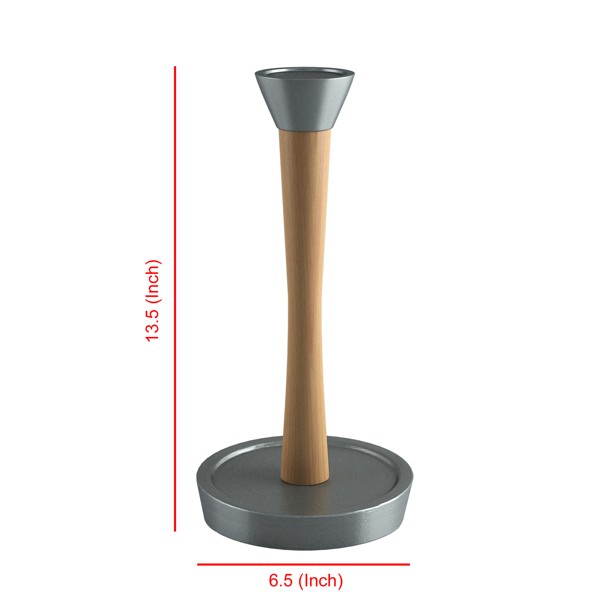 nu steel Wood Standing Paper Towel Holder - Weighted Base for Standard paper towel holder , Black Nickel finish TG-KPTH-17BN