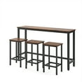 Counter Height Bar Table Set, Modern 4 Pieces Dining Table Set, Long