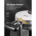 AICOOK 180° Flip Belgian Waffle Maker, Waffle Iron, Stainless steel, 4Slice, Nonstick, Silver