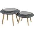 thumbnail image 4 of Juego de Muebles de Jardin Jardimex Rattan 5 Pz Doble Mesa Negro, 4 of 6