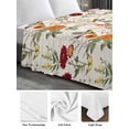thumbnail image 6 of Vintage Flower Full Size Flat Sheet, Wrinkleproof & Fadeproof Cooling Flat Bed Sheet Only, Farmhouse Bird Butterfly Red Floral Breathable Soft Bedding Top Sheets 81 x 96 Inches, 6 of 8