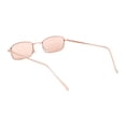 thumbnail image 4 of Mens Small Snug Narrow Rectangular Pimp Metal Rim Sunglasses Gold Light Pink, 4 of 4