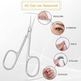 thumbnail image 5 of Tijeras profesionales para cutículas, tijeras para uñas, tijeras para cejas, hoja curva de acero inoxidable para manicura, pedicura, belleza, cuidado de uñas, pestañas y más., 5 of 5