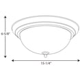 thumbnail image 2 of Progress Lighting, Melon Collection, 3-Light Flush Mount, Brushed Nickel, Alabaster Glass Shade, 2 of 2