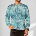 thumbnail image 2 of Men's Print Crew Neck Sweatshirt Oversized Long Sleeve Pullover Top Fall Winter Casual Loose Cotton Top for Men (Multicolor XL), 2 of 5