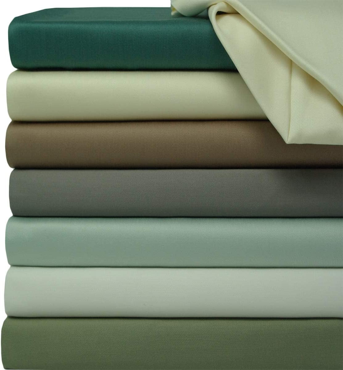 Sheetsnthings Solid 600-Thread-Count, Viscose from Bamboo Full Double Size Fitted Sheet, Grey