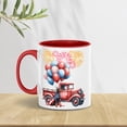 thumbnail image 5 of Vintage Patriotic Doberman Pinscher 4th of July Independence Memorial Day 11oz Accent Two-tone Mug Doberman Dog Lover Gifts Coffee Tea Cup - 01006, 5 of 5