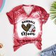 thumbnail image 4 of Fiudx Tops para Mujer Camiseta Holgada Estampada con Cuello En V y Manga Corta para Mujer, 4 of 5