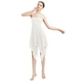 thumbnail image 5 of IBTOM CASTLE Women Lyrical Dance Dress Modern Contemporary Ballet Dancewear Spaghetti Strap Chiffon Flowy Dress S White, 5 of 8