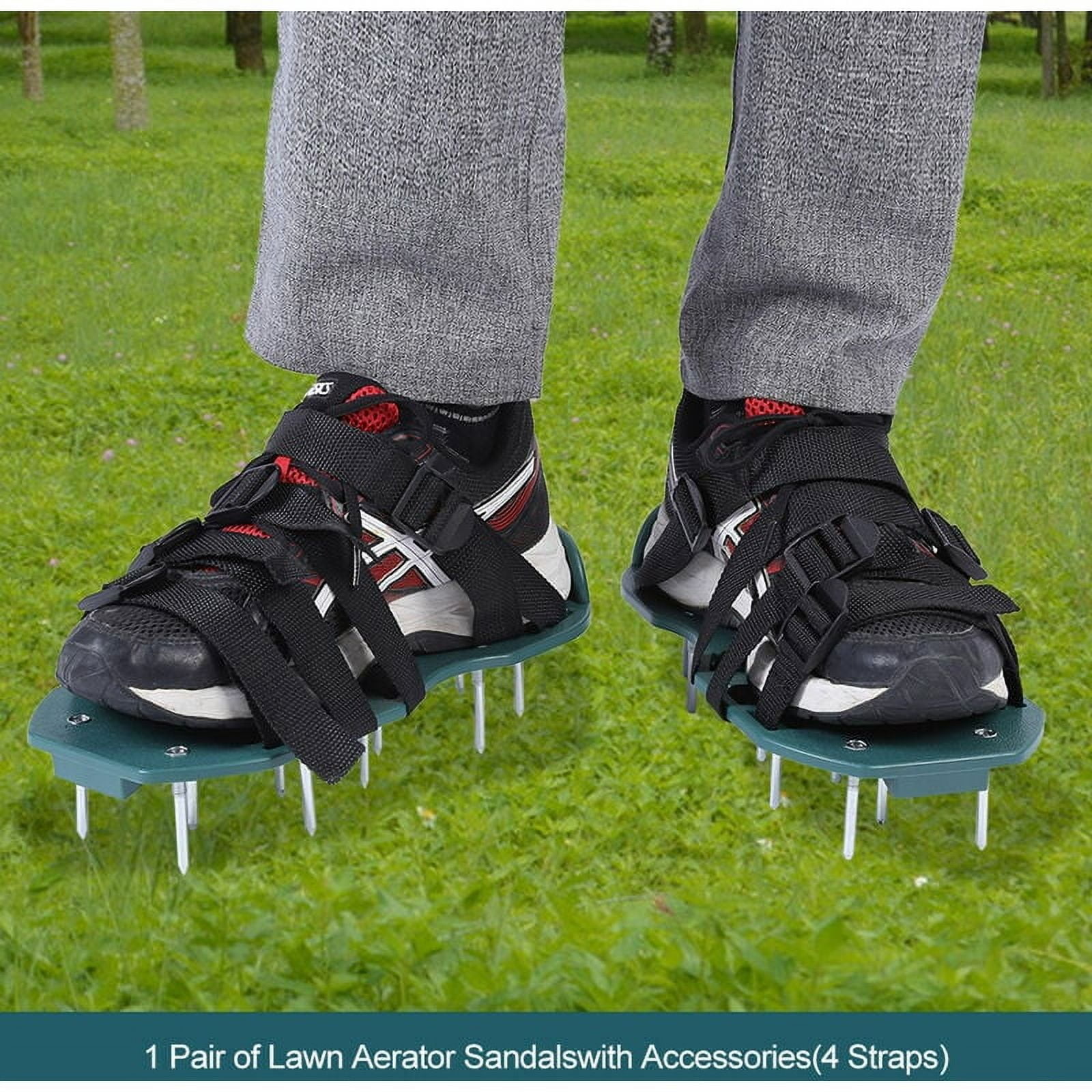 Universal Spiked Shoes For Lawn And Epoxy Floor, Easy Assembly Spiked Shoes For Efficient Soil Aeration And Yard Maintenance