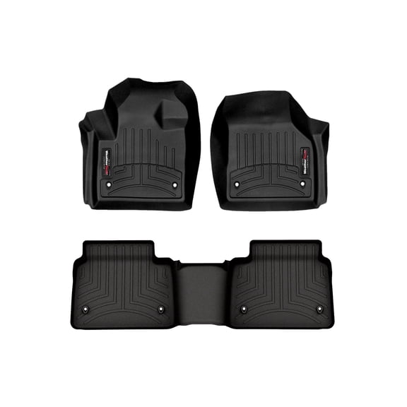 WeatherTech Custom Fit FloorLiners compatible with 2020-2025 Land Rover Rover Discovery Sport - 1st & 2nd Row, Black