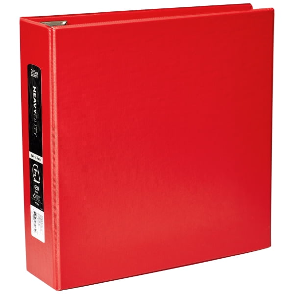 Red 3" Rings PLACE 8 1/2" x 11" Heavy-Duty Easy Open D-Ring Binder By IN 