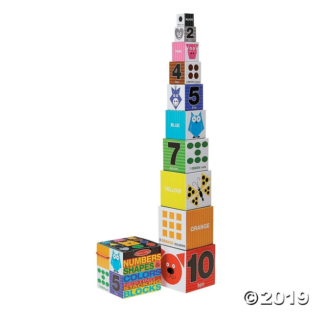 Melissa & Doug® Numbers, Shapes & Colors Nesting & Stacking Blocks