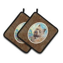 Carolines Treasures 7238PTHD Cairn Terrier Pair of Pot Holders , 7.5HX7.5W, multicolor