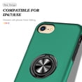 thumbnail image 6 of JTCASES for iPhone 8 Plus/7 Plus Case, Car Mount Bracket 2-layer Hybird Shockproof PC TPU Anti-fall Slim Fit Lightweight Magnetic Cover for iPhone 7 / 8 / SE, Darkgreen, 6 of 7