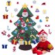 thumbnail image 2 of Yandls DiY Felt Christmas Tree Set with 24 ornaments, Kids Xmas Gifts, New Year Door Wall Hanging Decorations, 2 of 8