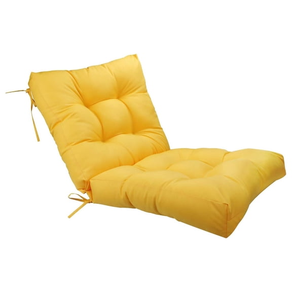 Outdoor Seat Back Chair Cushion, 20" x 20" Indoor Tufted Seating Patio Couch Furniture Replacement Cushions Set (Light Yellow, 1 Count) 1 Count (Pack of 1)