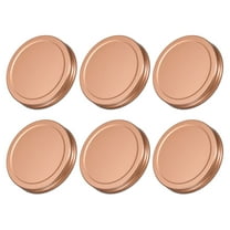 Uxcell 86mm/3.39" Wide Mouth Tin Plate Mason Jar Lids for Canning Jars, Rose Gold 6Pack