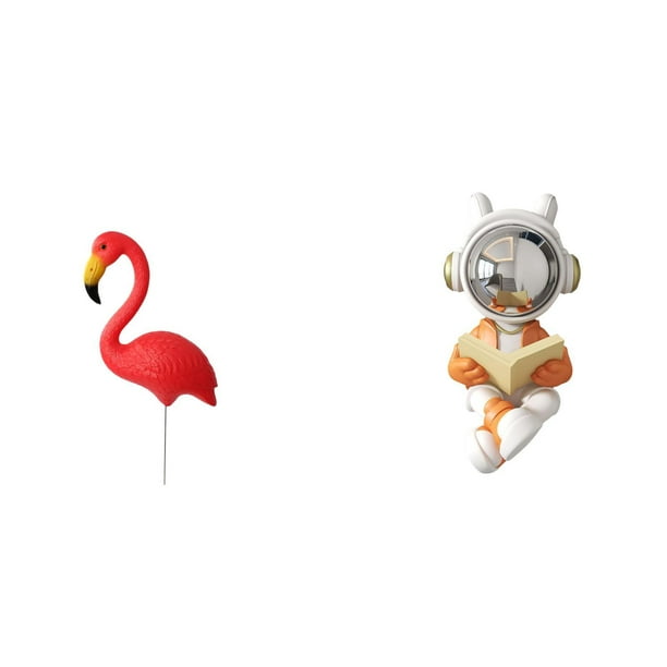 Figura decorativa de jardín con forma de flamenco , ideal para y las fiestas. Accesorios para jardín de hadas en el patio