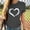 Gray, variant on Oalirro Women's Tops, Tees & Blouses Valentine's Day Gift Women Short Sleeves Heart-shaped Print Casual Tops Blouse T-shirt Black