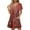 Red, variant on Yotami Vacation Dress for Women Floral Print Summer Midi Dress with Pocket V-Neck Short Sleeve Boho Dress for Casual