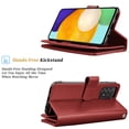 thumbnail image 3 of Galaxy A52 5G Wallet Case, Takfox PU Leather ID Credit Card Holder Slots Folio Flip Magnetic Detachable Hard Phone Case[Kickstand]& Lanyard for Samsung A52 5G-Wine Red, 3 of 6