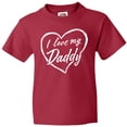 thumbnail image 3 of Inktastic I Love My Daddy in White Chalk Heart Youth T-Shirt, 3 of 5