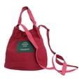thumbnail image 1 of Women's Bag Letters Bucket Canvas Bag Trendy Single Shoulder Slung Portable Mobile Phone Bag (Red), 1 of 7