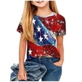 thumbnail image 3 of T-Shirt de la Fête de l'Indépendance pour Enfants Garçons Filles, Manches Courtes, Col Rond, Haut Décontracté Ample, T-Shirt Graphique Imprimé pour Enfants 3-14 Ans, 3 of 5