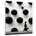 thumbnail image 2 of Designart "Black and White Minimalist woman photo In Black and White"Fashion Metal Wall Art Black Glam Bedroom Wall Art, 2 of 6