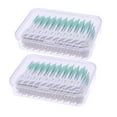 thumbnail image 1 of 320pcs Double-ended Toothpick Soft Silicone Tooth Picks Floss Interdental Brush Stick Hygiene Tools (Green), 1 of 10