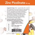 thumbnail image 3 of Now Foods - ZINC PICOLINATE, 50mg, 60 Vegetable Capsules - 2 Packs, 3 of 4