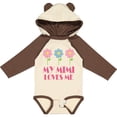 thumbnail image 3 of Inktastic Mimi Loves Me Daisies Girls Long Sleeve Baby Bodysuit, 3 of 5
