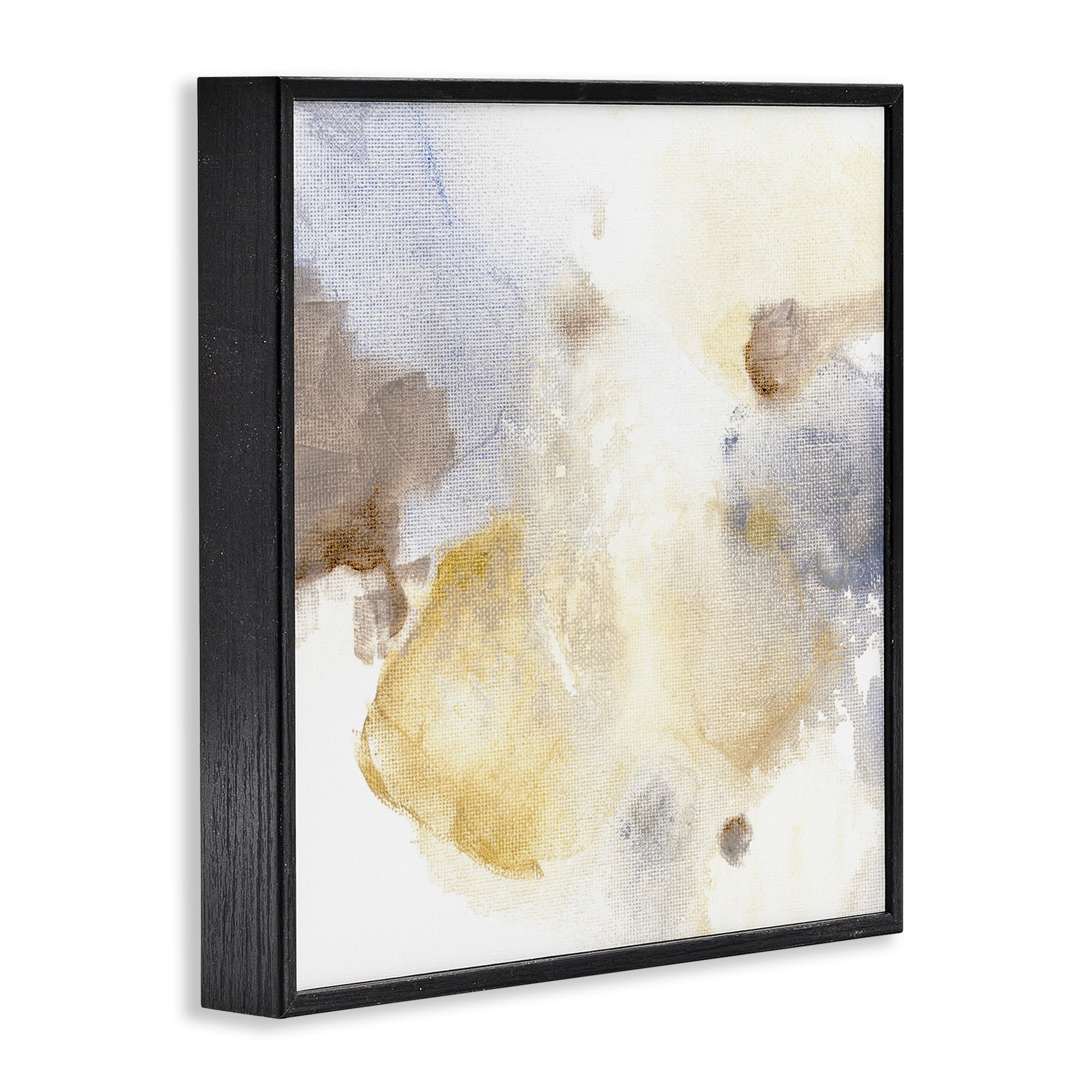 Stupell Industries Subtle Cloudy Abstract Abstract Painting Black Framed Art Print Wall Art, 12 x 12