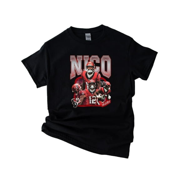 Nico Collins The Houston Football Player Vintage 90s Graphic Unisex T-Shirt, up to 5XL