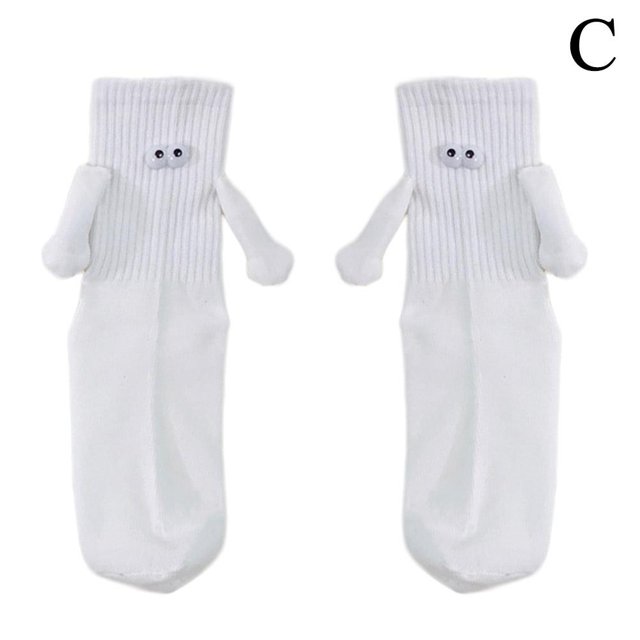 Funny Suction 3D Doll Couple Socks Holding Hand Socks For Couple{ H2X9
