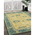 thumbnail image 2 of Ahgly Company Indoor Rectangle Abstract Chrome Gold Yellow Oriental Area Rugs, 6' x 9', 2 of 6