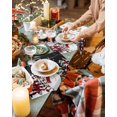 thumbnail image 3 of Merry Christmas Placemats Set of 2 Snowman Xmas Tree Black Background Heat Insulation Washable Place Mats, Rustic Non-Slip Table Mats for Dining Table Party Kitchen Decor,13x19 Inch, 3 of 4