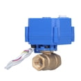 thumbnail image 1 of Mini Electric Valves, 3-Wire 2-Control Straight Through Automatic Power-off Motorized Ball Valve BSP With Switch Indication For Pipeline Connection, 1 of 8