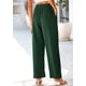 thumbnail image 5 of Pantalones PRETTYGARDEN Palazzo de Pierna Ancha, Tiro Alto, Verde Oscuro, XXL, 5 of 9