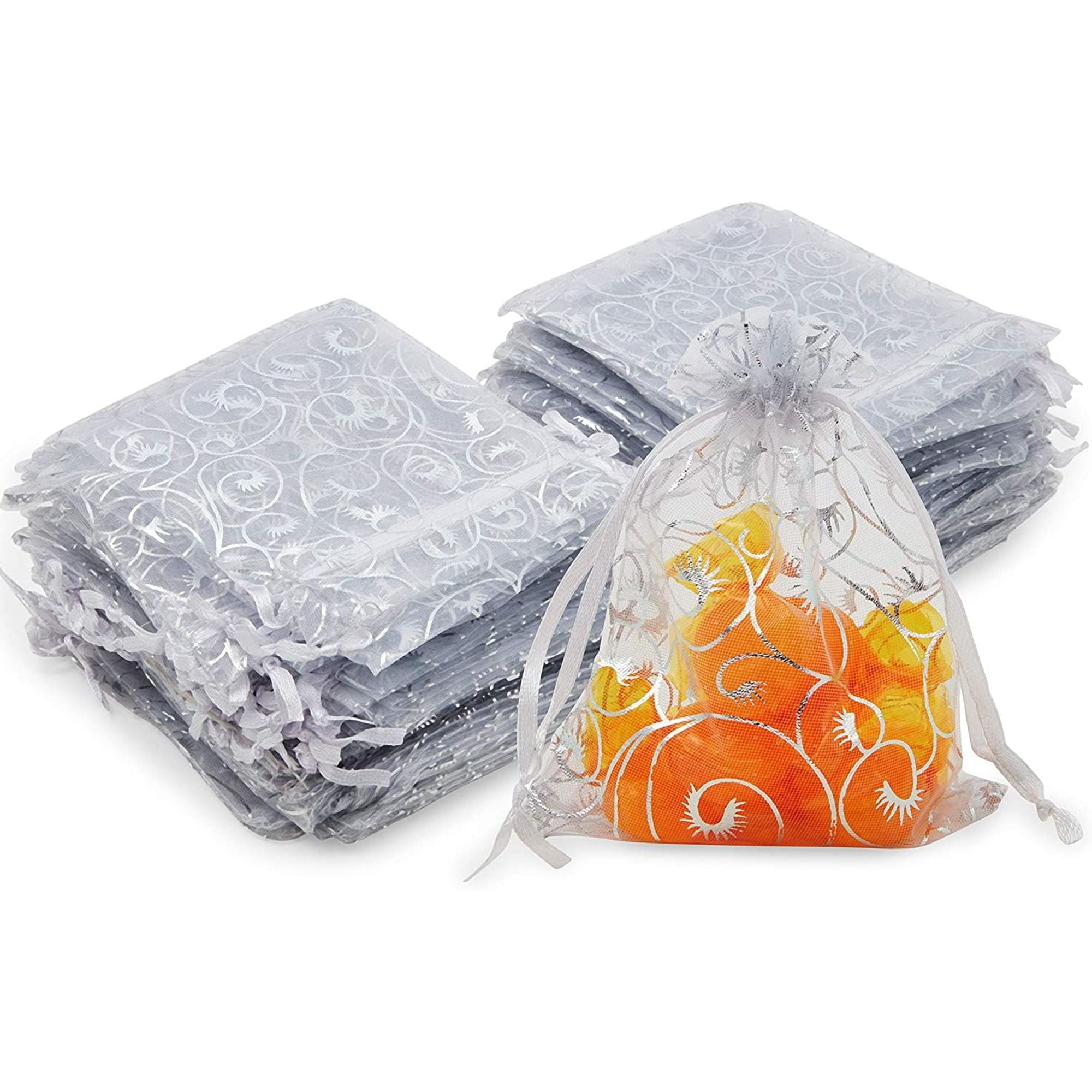 foil drawstring gift bolsas