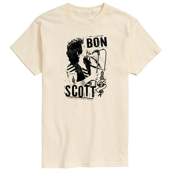 Bon Scott - Portrait Zine - Men's Short Sleeve Graphic T-Shirt